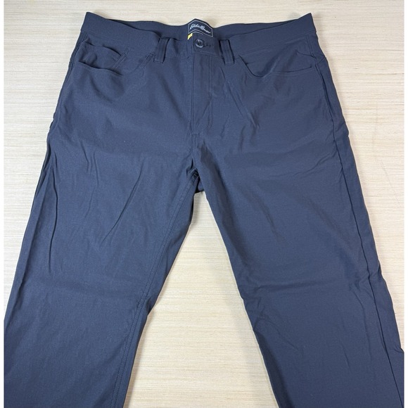 Eddie Bauer Pants Men's 36x30 Travex Hiking Travel Chino Nylon Stretch Black - Picture 1 of 6